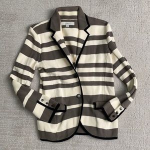 EUC Loft Striped Cotton Blazer